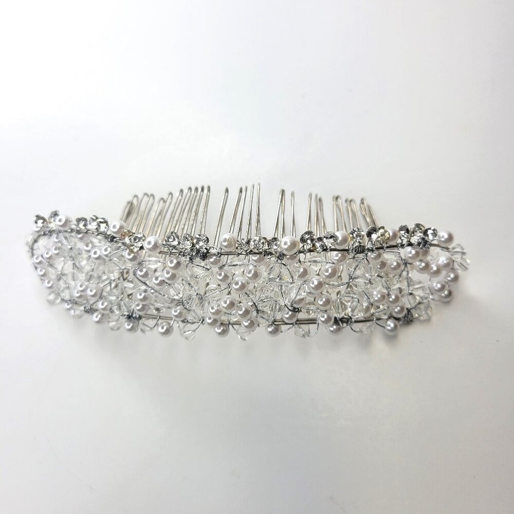 Pearl Tiara Haircomb Pearl and Crystal Hair Accessory